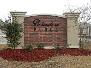 Belvedere Place Gulfport MS sign